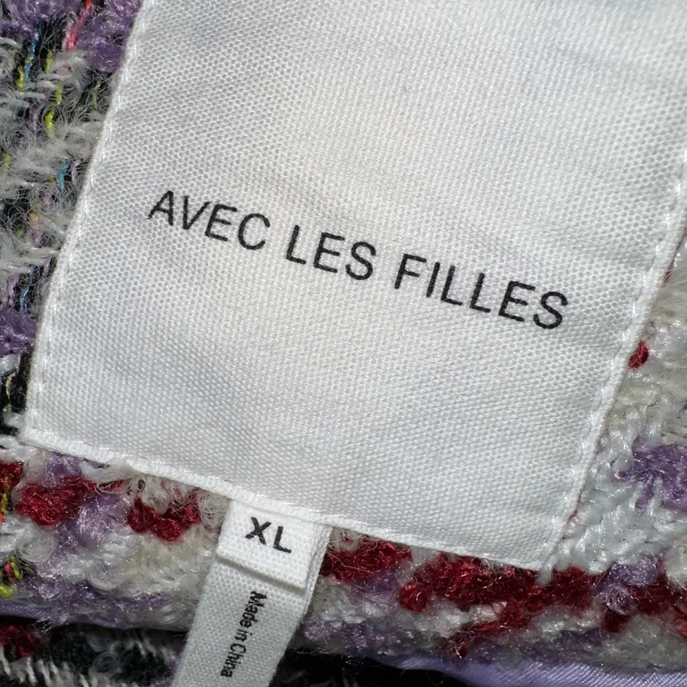 AVEC LES FILLES SIZE XL‎ plaid midi coat wool blend